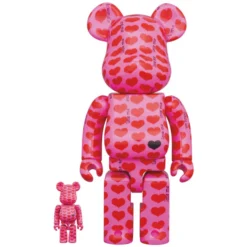 BE@RBRICK Hide With Spread Beaver Pink Heart 100% & 400%