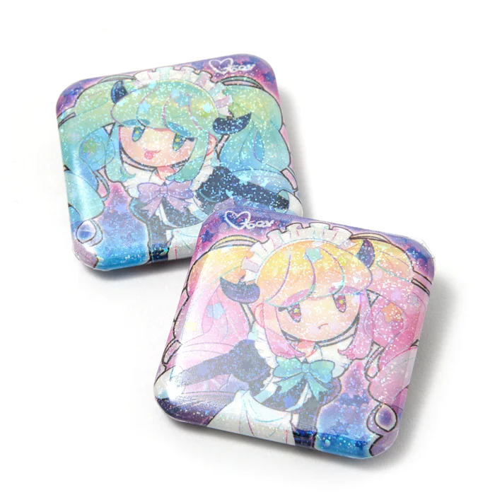 Happy Halloween Girls Twinkle Tin Badges 4 Happy Halloween Girls Twinkle Tin Badges - Image 2