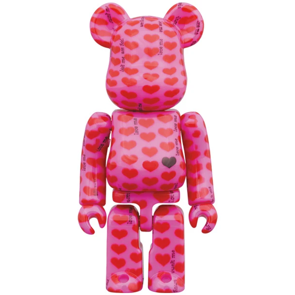 BE@RBRICK Hide With Spread Beaver Pink Heart 100% & 400% 4 BE@RBRICK Hide With Spread Beaver Pink Heart 100% & 400% - Image 2