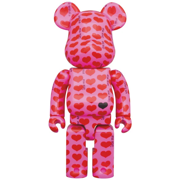 BE@RBRICK Hide With Spread Beaver Pink Heart 100% & 400% 5 BE@RBRICK Hide With Spread Beaver Pink Heart 100% & 400% - Image 3